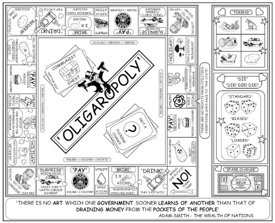 coloring book page about oligarchs