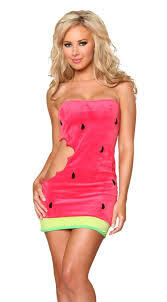 cute woman in watermelon dress