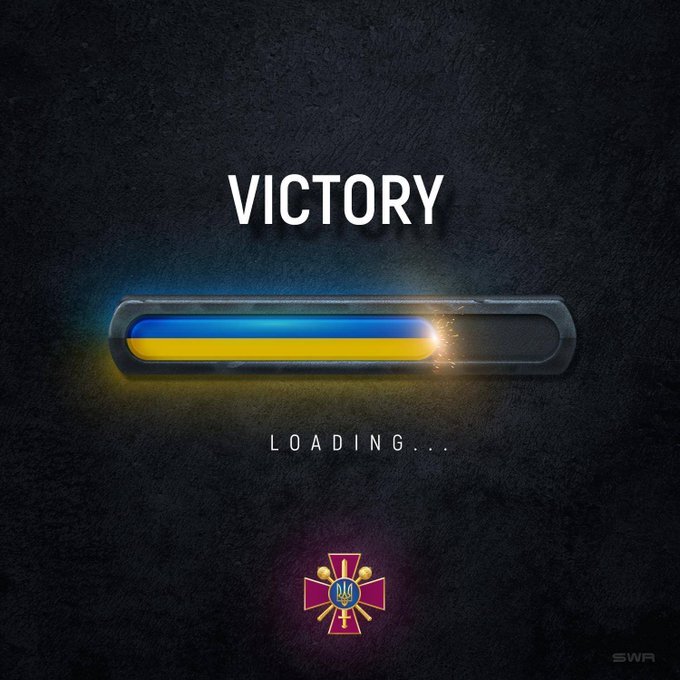 Progress bar Victory: Loading... which is 75% complete and in blue and yellow.