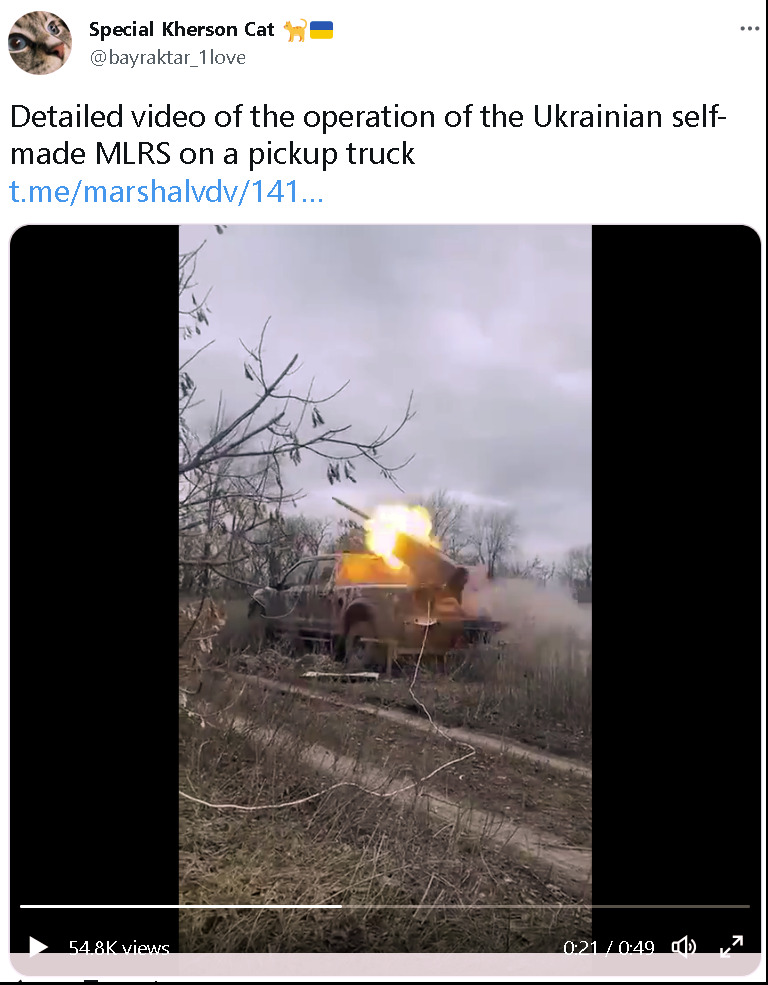 putting an MLRS on the back of a pickup? Why not?