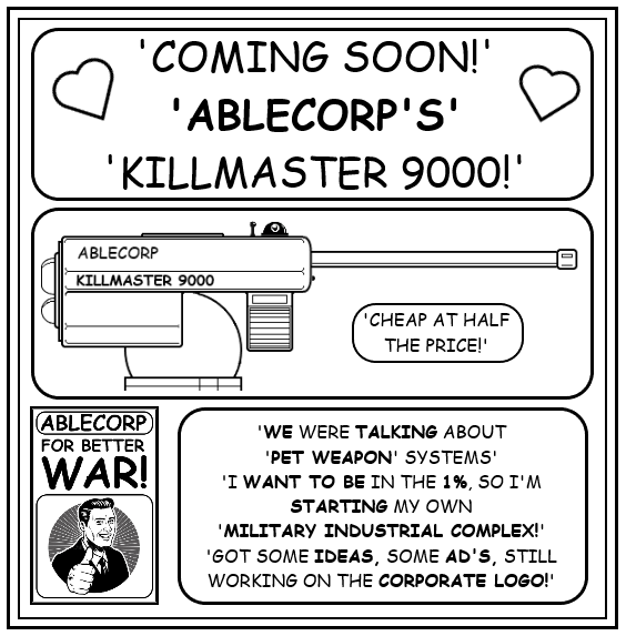 coloring book page about the Killmaster 9000