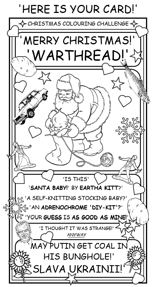 coloring book page about Christmas