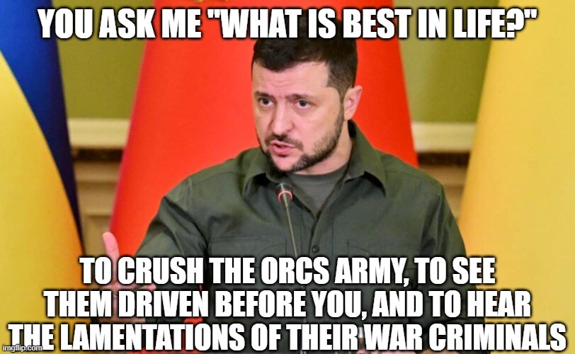 Zelenskyy quotes the 1982 'Conan the Barbarian' film