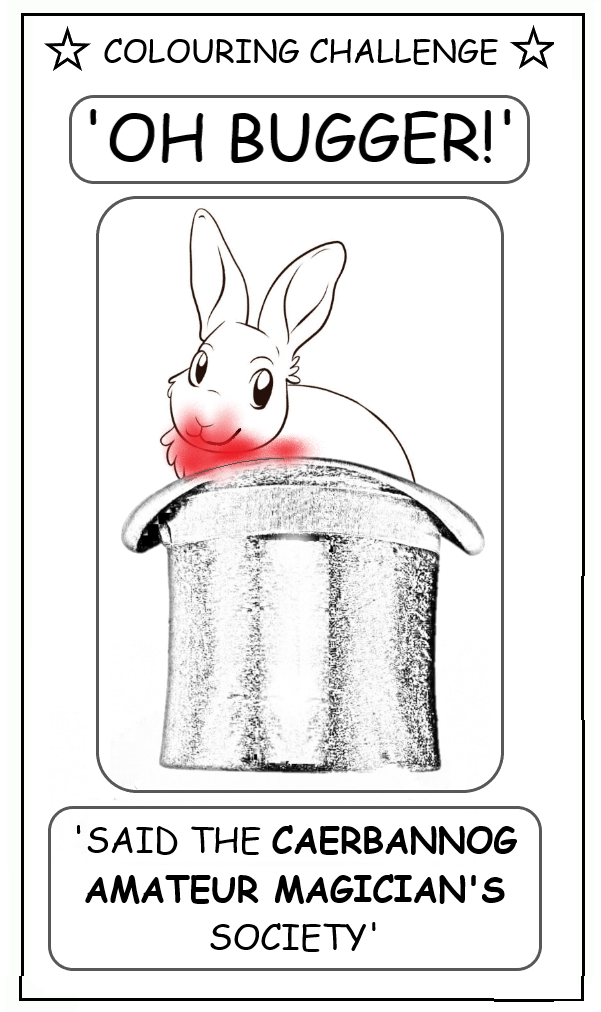 coloring book page about the Rabbit of Caerbannog.
