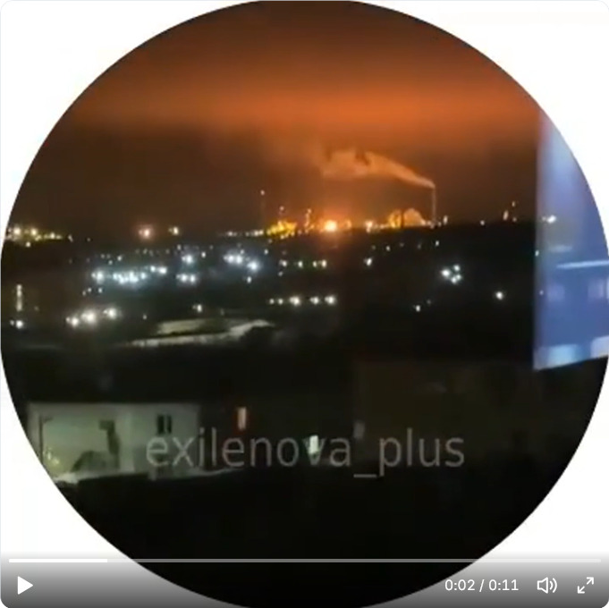 View of an explosion in Saratov.