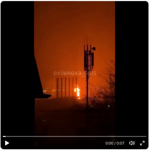 Big fire in Tuapse gas plant.