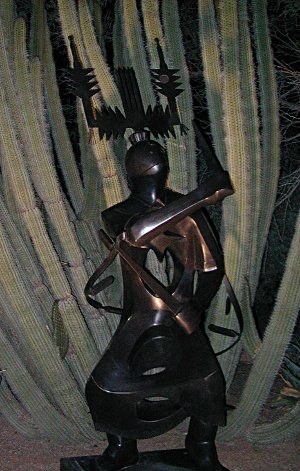 bronze sculpture of a warrior