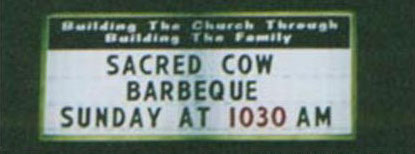 Sacred cow BBQ Sunday 10:30am