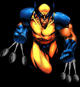 Wolverine with spoons instead of claws