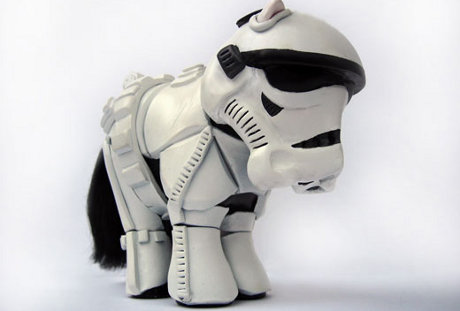 My Little Pony dressed as an Imperial Stormtrooper