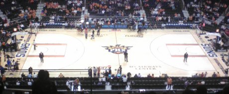 Suns basketball court from the 200 level