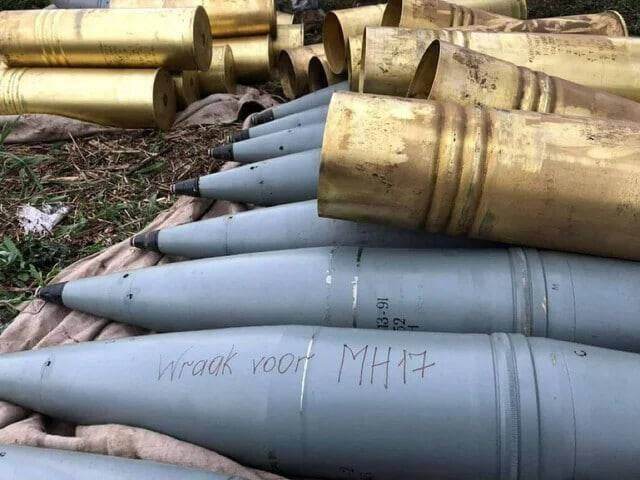 ammunition with 'revenge for mh17' written on it