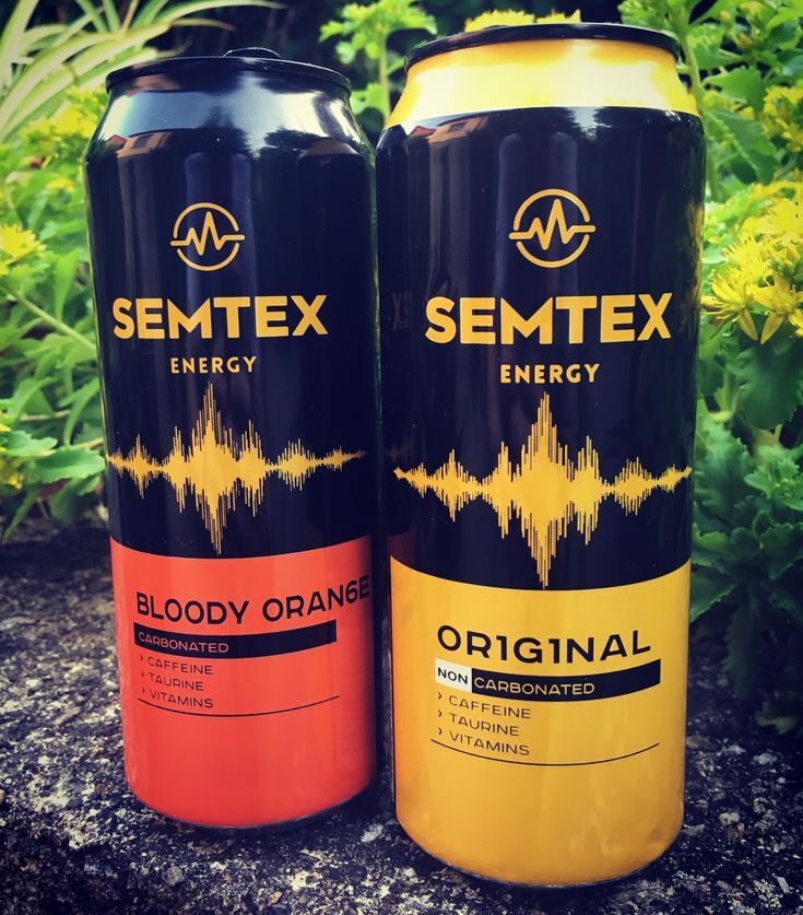 energy drink labeled 'Semtex'