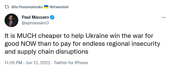 It is much cheaper to help Ukraine win the war for good now than to pay for endless regional insecurity and supply chain disruptions