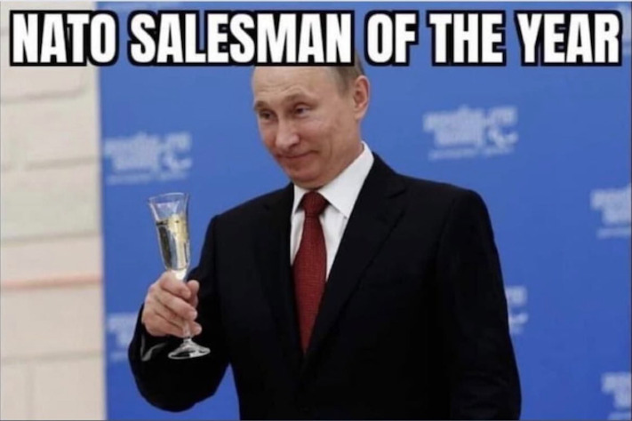 NATO salesman of the year? Putin.