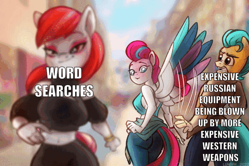 distracted pony looks at word searches instead of expensive Russian equipment getting blown up by Western weapons