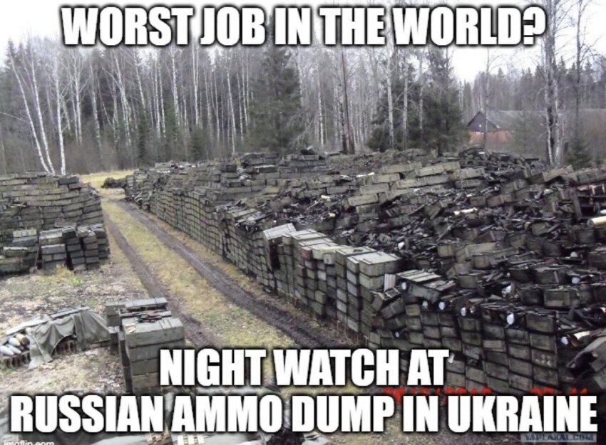 Worst job in the world? Night watch at Russian ammo dump in Ukraine