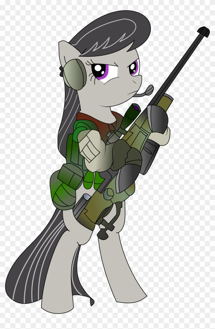 pony with sniper rifle