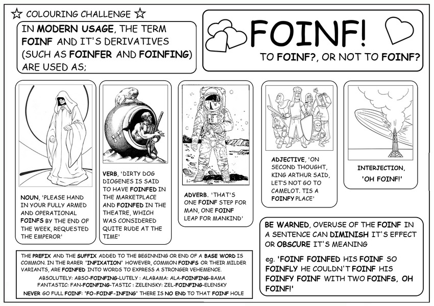 coloring book page about FOINF