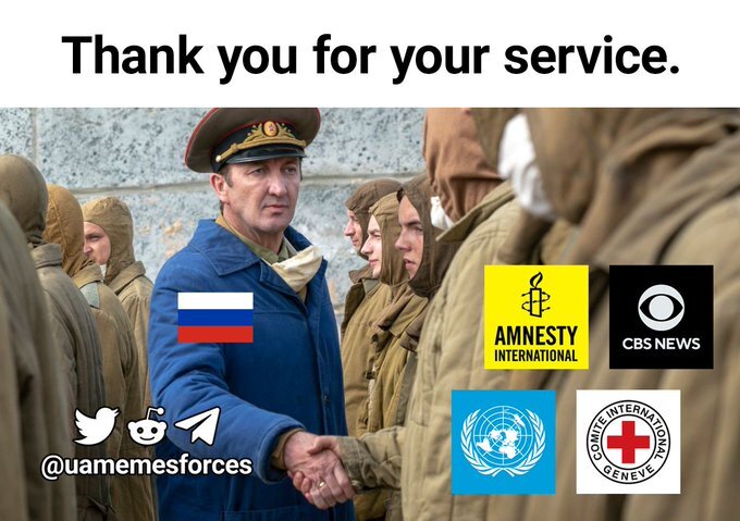 Russia thanks Amnesty International, CBS News, the UN, and the Red Cross for their service