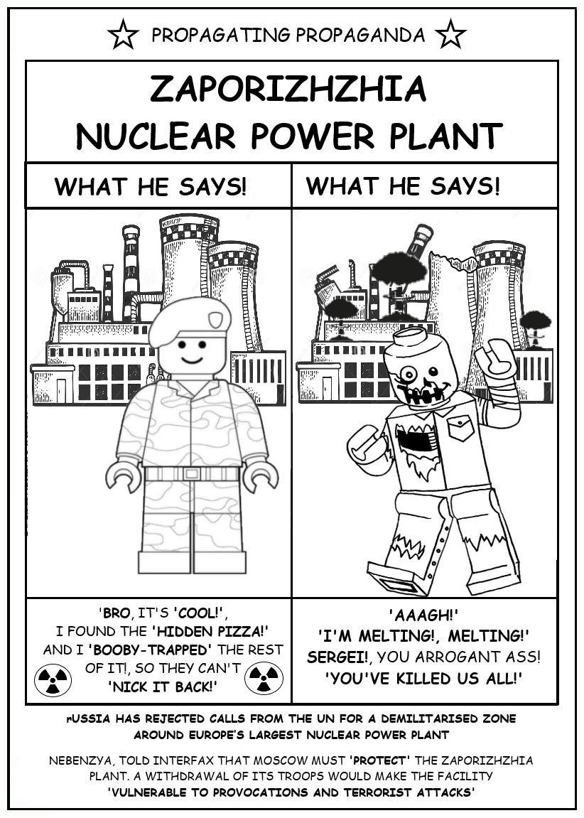 coloring book page about the Zaporizhzhia nuclear power plant