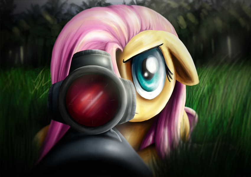 pony with a sniper rifle