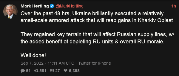 over the last 48 hours, Ukraine brilliantly executed a relatively small-scale armored attack that will reap gains in Kharkiv Oblast