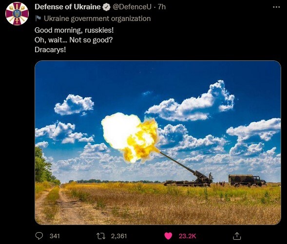 Good morning, russkies! Oh, wait... Not so good? Dracarys!