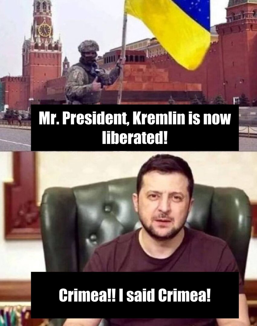 Mr. President, Kremlin is now liberated! Zelenskyy: Crimea! I said Crimea!