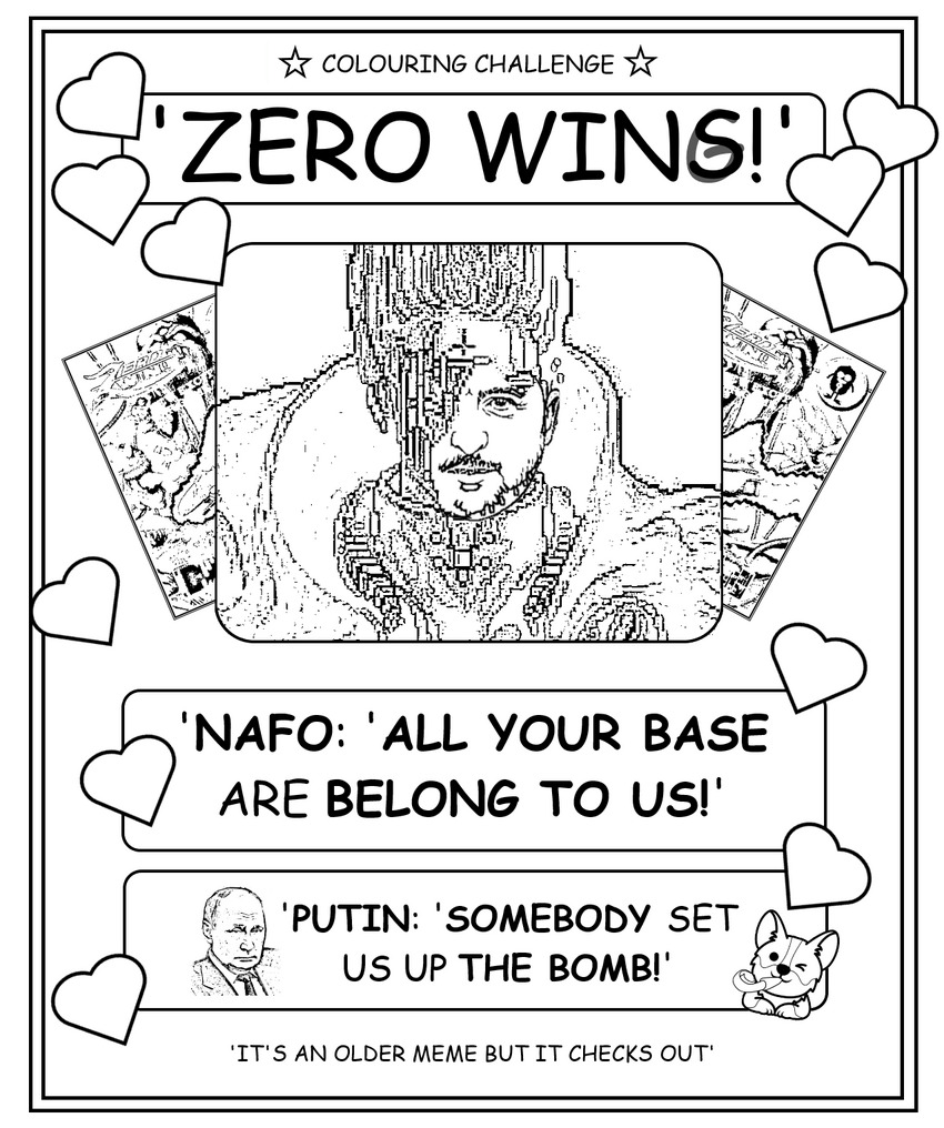 coloring book page about Zero Wing