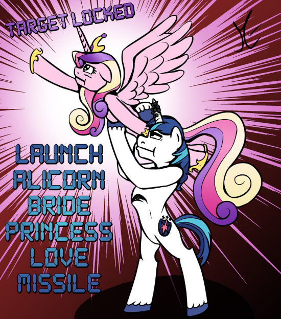 target locked: launch alicorn bride princess love missile!