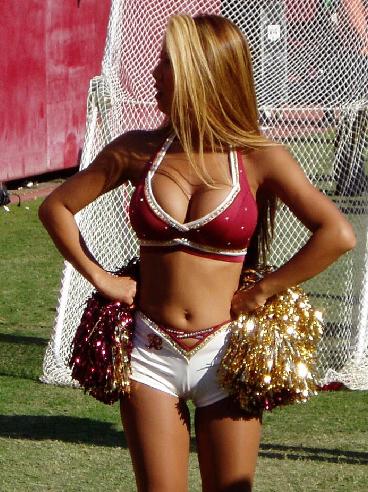 blonde Tampa Bay cheerleader