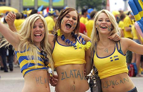 Swedish soccer fans